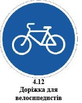 Дорожні знаки для велосипедистів в картинках